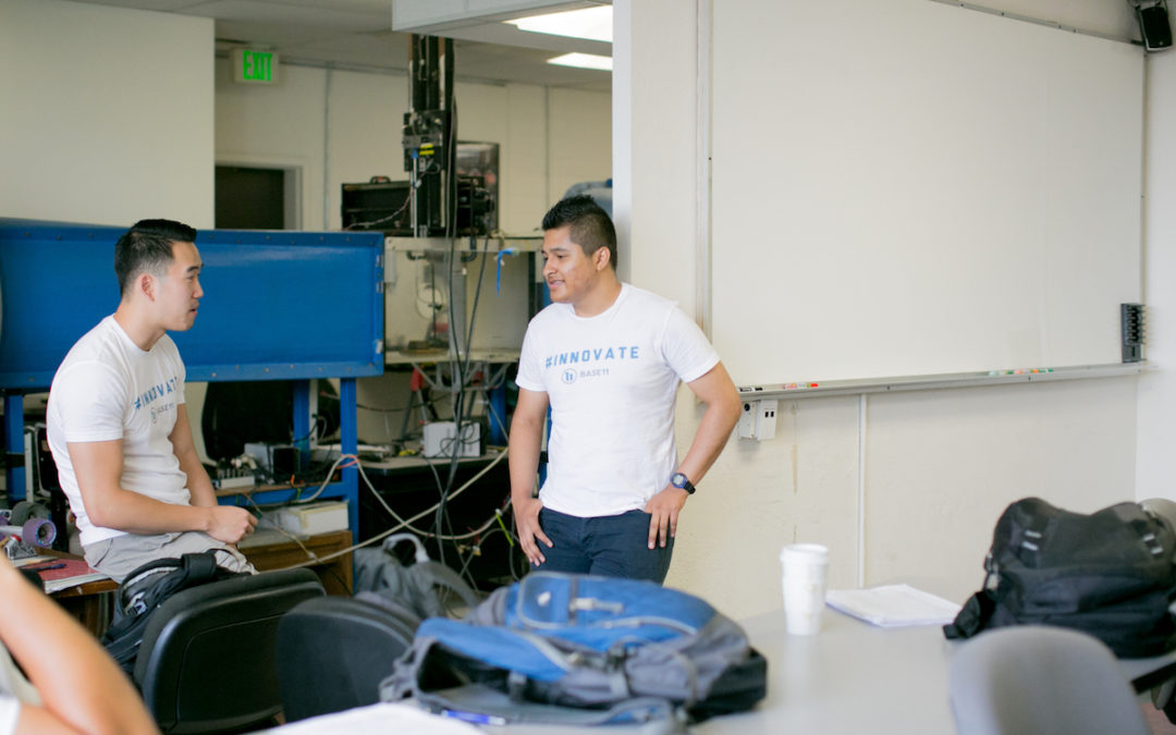 Hugo Villafana in the lab at USC.
