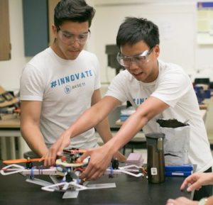 Thong Vo with teammates at UCI